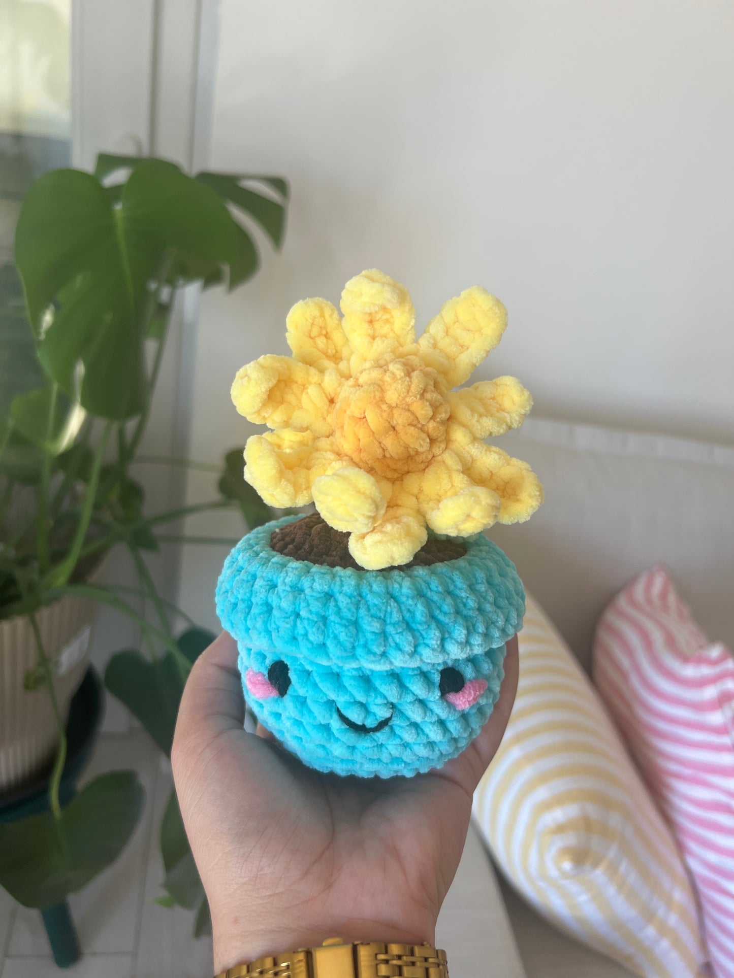 Pissenlit en pot turquoise |DROP