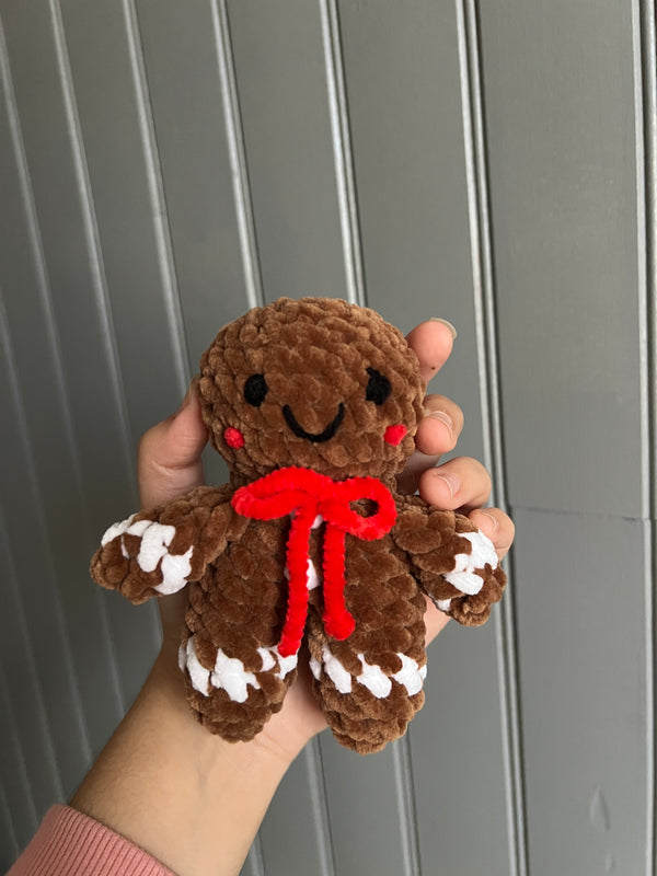 WOTEG Kit De Crochet De Noël – Bonhomme En D'épice Avec Bonnet De Noël Au Crochet Pour Noël, Artisanat Pour Salon, Chambre à Coucher, Bureau, Dortoir, Bureau D'ordinateur